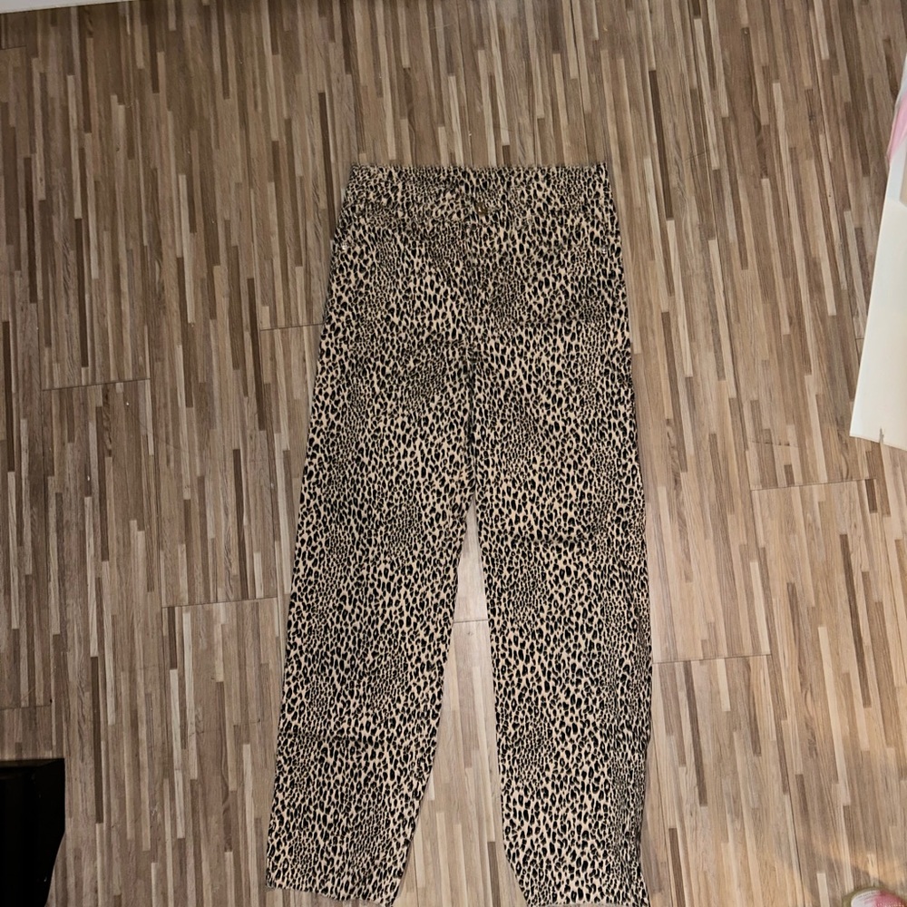 h&m cheetah pants SIZE 6